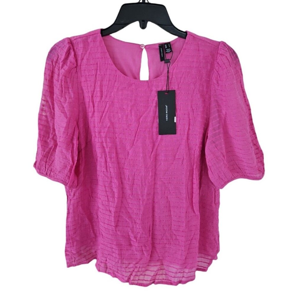 Vero Moda Women's Small Pink Frill Top NEW